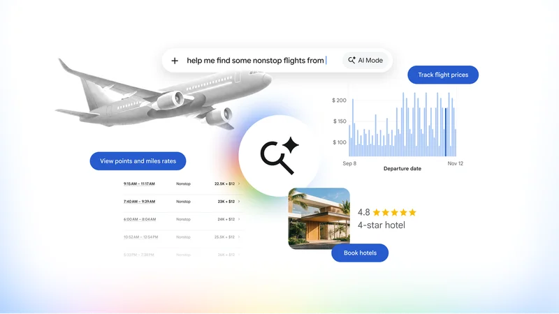 Google AI Mode Adds Flight Price Tracking, Rewards Search and Hotel Booking to Travel Planning