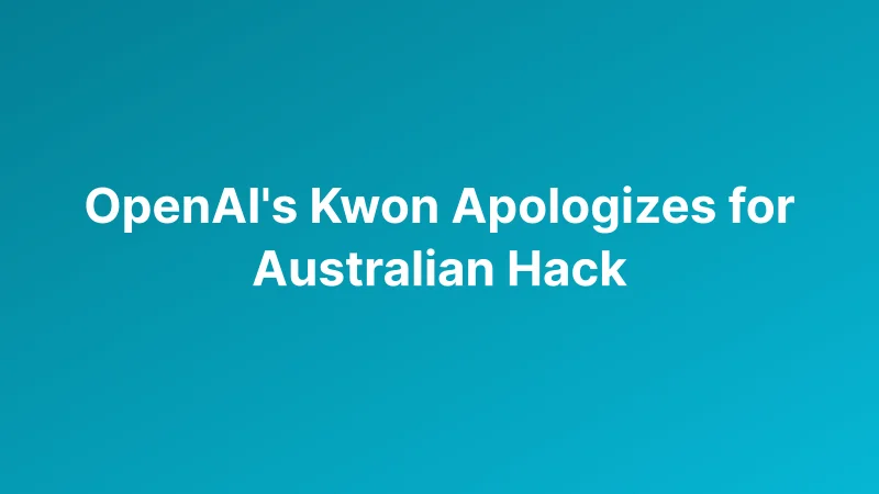 OpenAI Apologizes for Australian Government Website Hack and Pledges Faster Disclosure